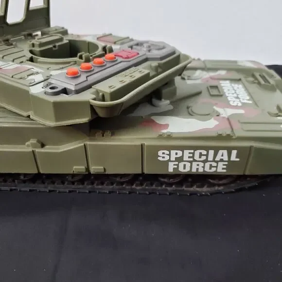 14" ARMY Tank Special Forces Plastic lights sound Decor Model Toys - Picture 2 of 8